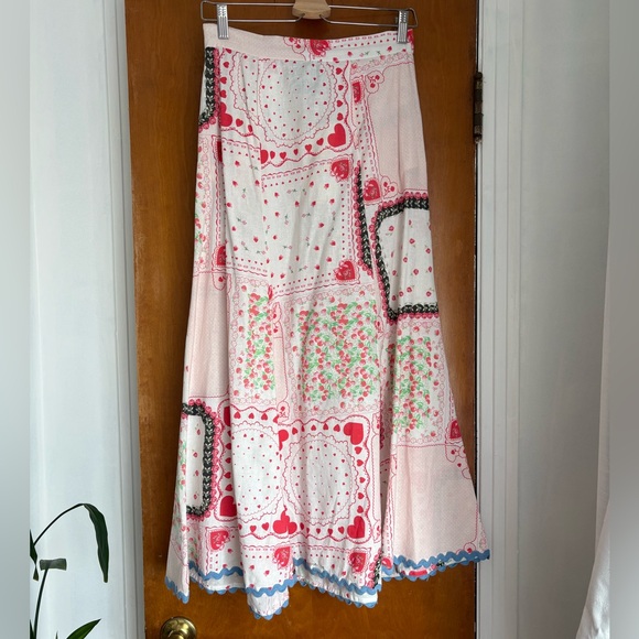 Damson Madder Patchwork Maxi Cotton Skirt - Picture 3 of 6